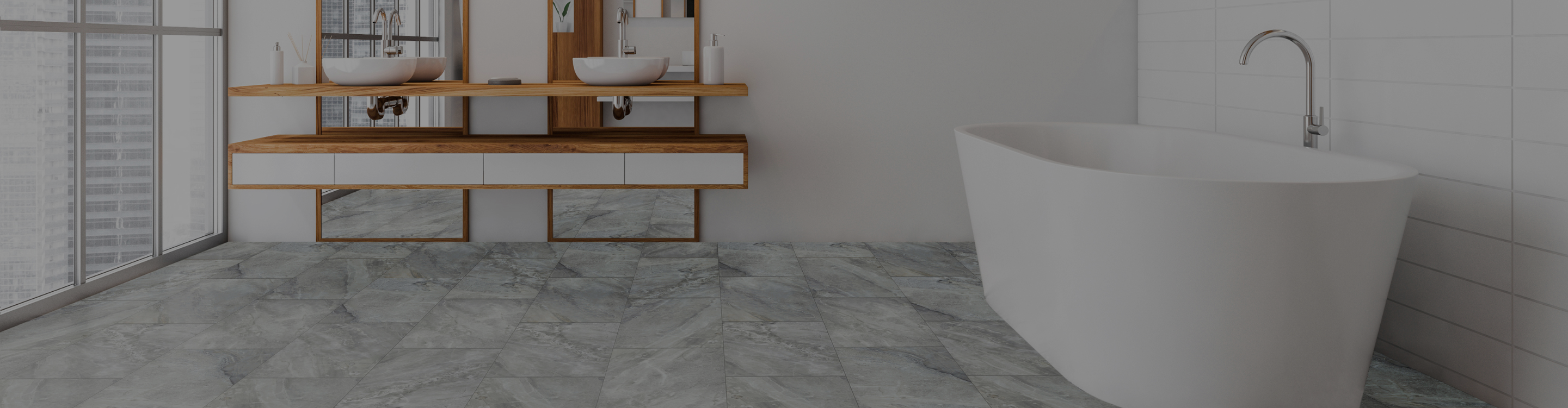 Tile Flooring in a bathroom remodel